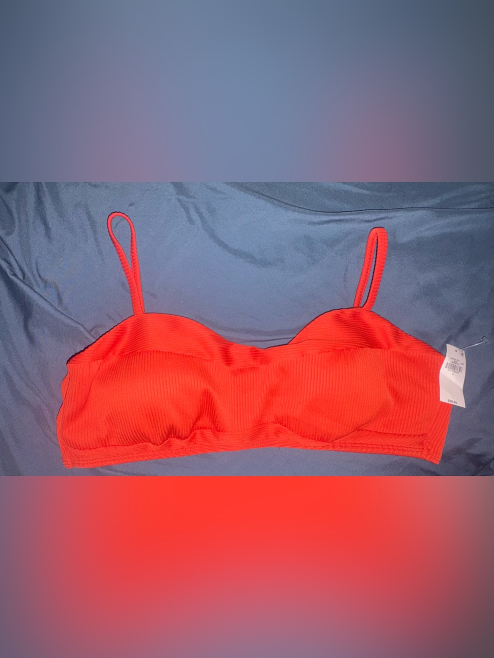 Old Navy Red Ribbed Two-Piece Bikini